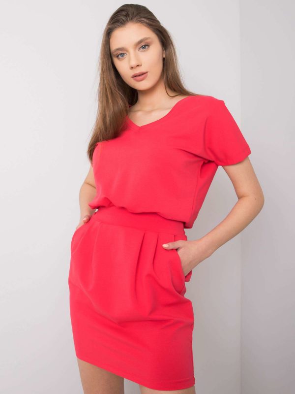 Aimee RUE PARIS Coral Casual Dress