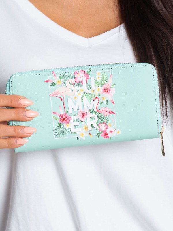 Mint Printed Wallet