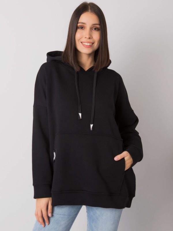 Black kangaroo plus size sweatshirt Josefina