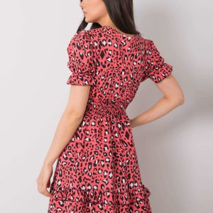 Irene Coral Dot Dress