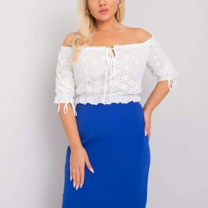 Sally's cobalt pencil skirt plus size