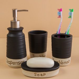 Black Ceramic Toiletries