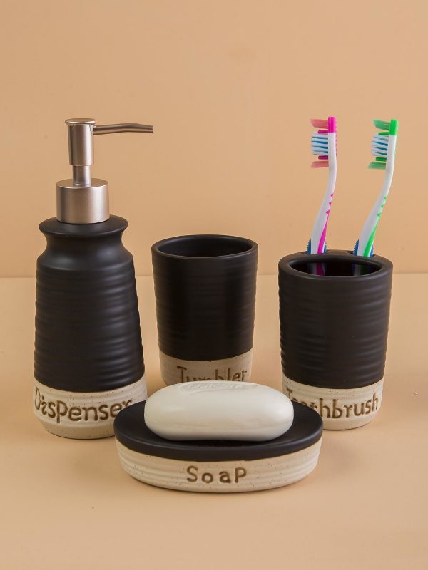 Black Ceramic Toiletries