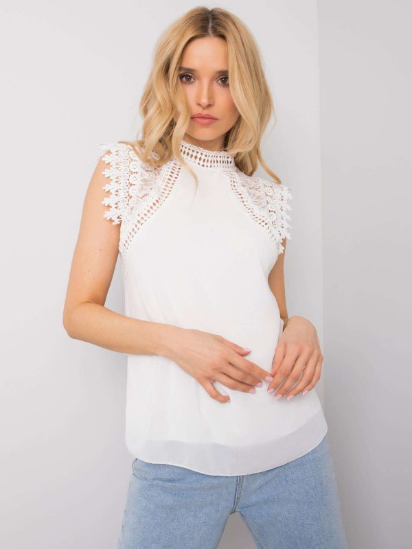 White blouse with lace Judy