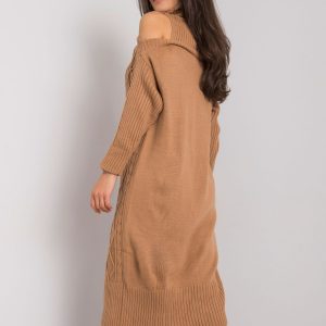 Camel knit dress Fernanda RUE PARIS