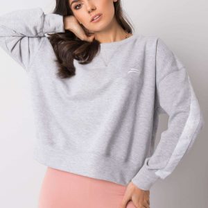 Grey and white sweatshirt Sibby FOR FITNESS