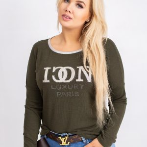 Khaki plus size blouse Luxor