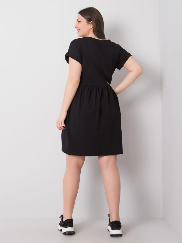 Black Cotton Plus Size Molly Dress