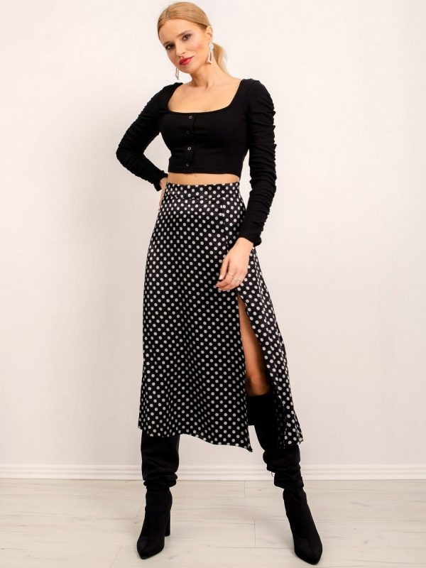 BSL Black and Grey Dot Skirt