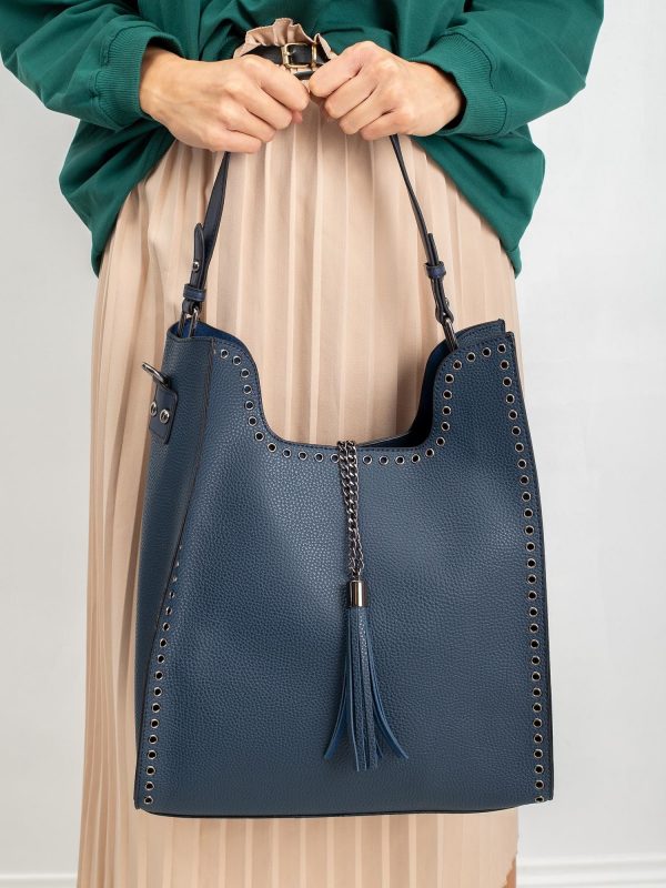 Navy Blue City Shoulder Bag