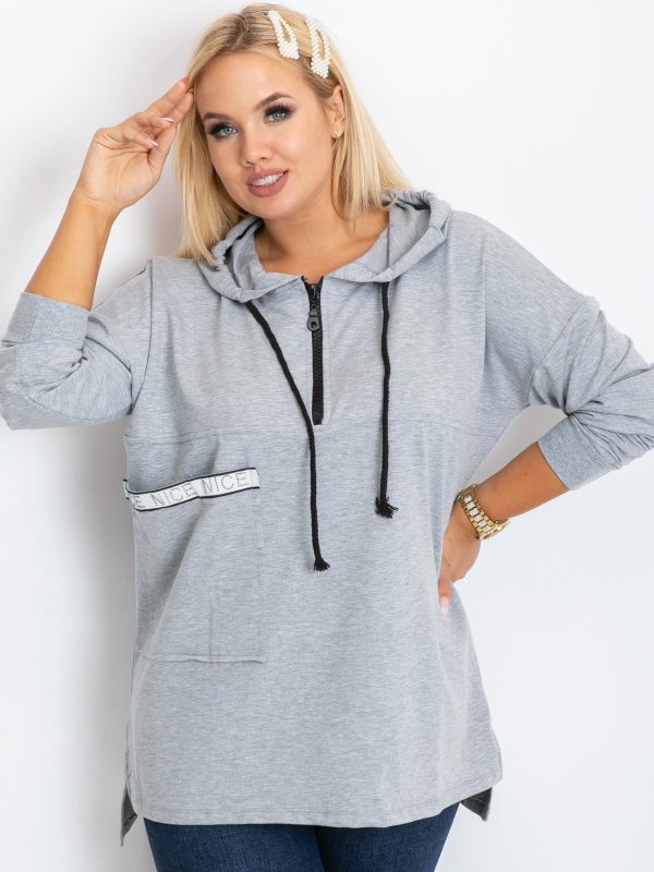 Grey Shire Plus Size Sweatshirt