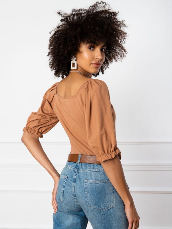 Light brown blouse Elodie