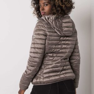 Ysaline Gray-Brown Quilted Transitional Jacket