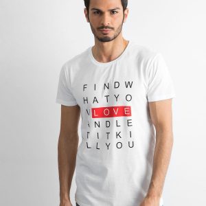 White Printed Men's T-Shirt