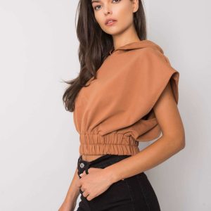 Jeneen Light Brown Short Sleeve Sweatshirt