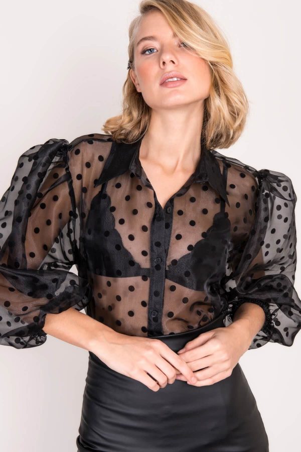 Black BSL Pouty Blouse