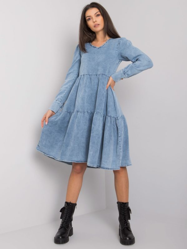 Blue cotton dress Abila RUE PARIS