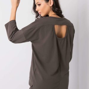 Dark khaki blouse Salome