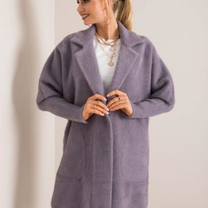 Dark gray alpaca coat Nora