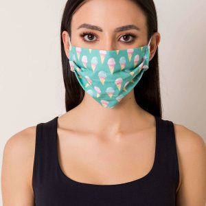 Green Protective Mask with Printing