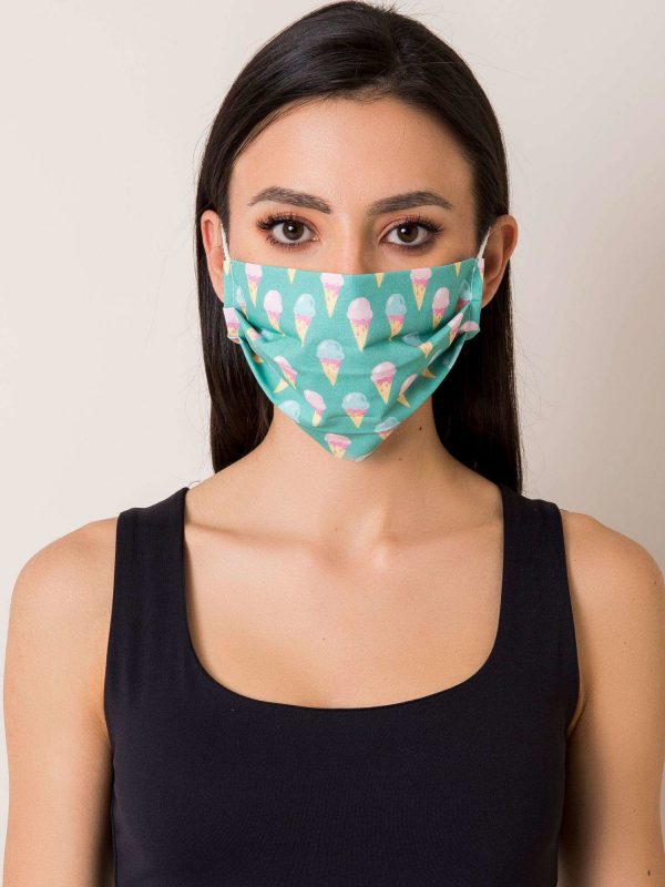 Green Protective Mask with Printing