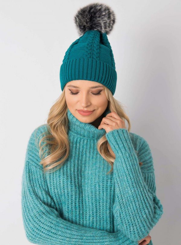 Sea cap with pigtails with pompom