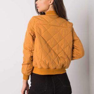 Camel quilted bomber jacket Sherise