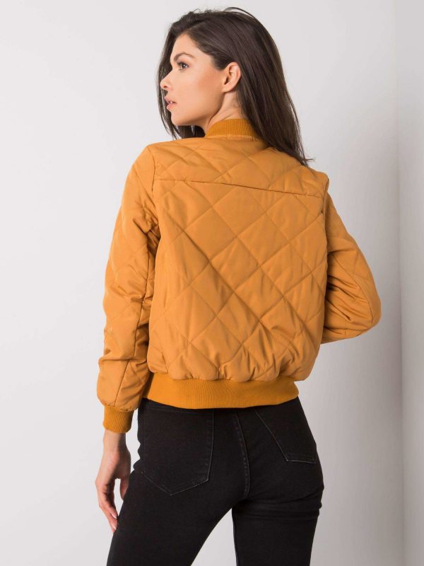 Camel quilted bomber jacket Sherise