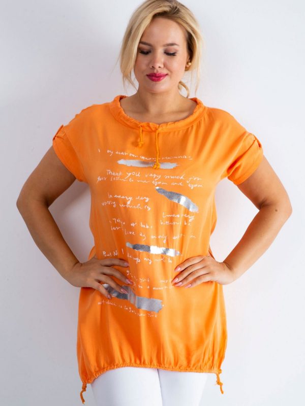 Orange tunic Written PLUS SIZE