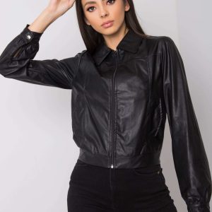 Elena Black Eco Leather Jacket