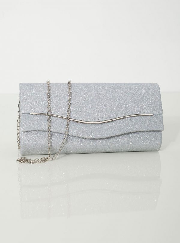 Silver oblong formal bag