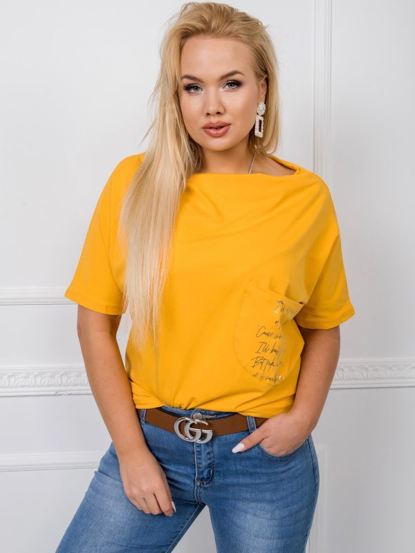 Haylie's mustard plus size blouse