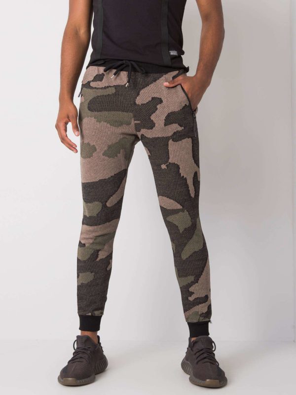 Khaki sweatpants for men Ethan