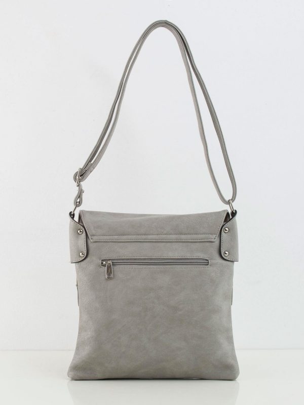 Grey Eco Leather Messenger