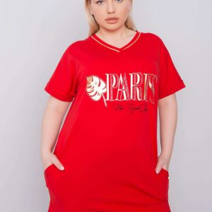 Red Plus Size Tonette Dress