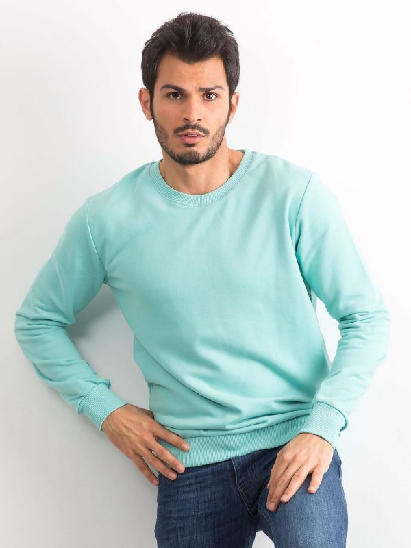 Mint cotton sweatshirt for men