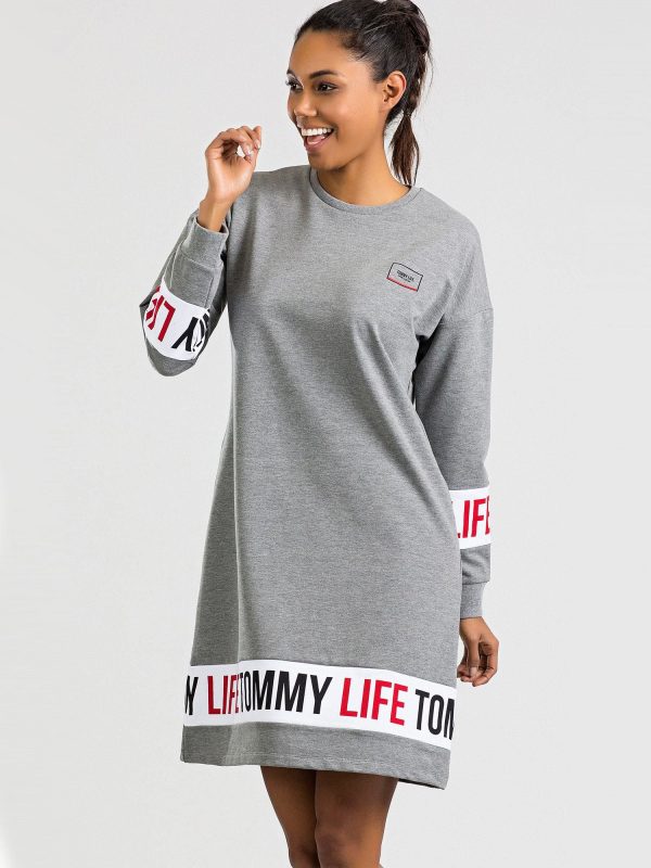 TOMMY LIFE Grey Sports Dress