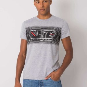 Emmett Men's Grey Cotton T-Shirt