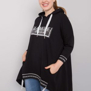 Belina black hoodie and applique