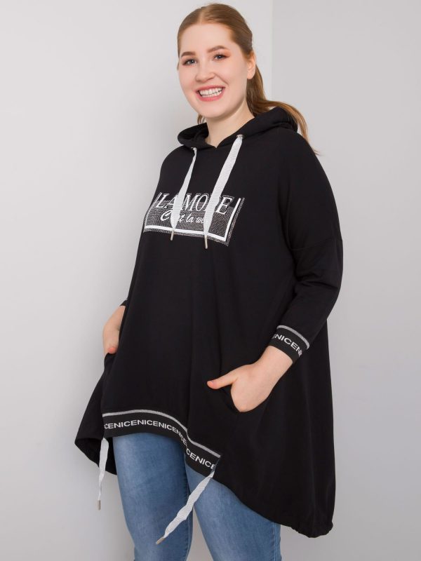 Belina black hoodie and applique