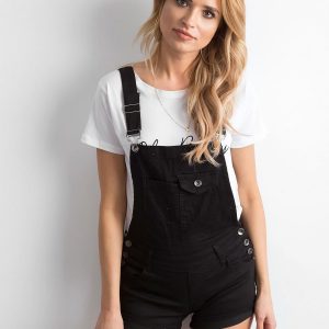 Black denim dungarees