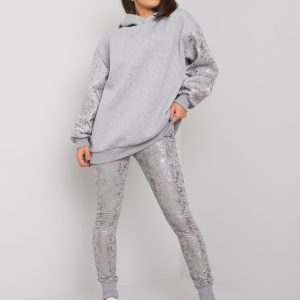 Grey sweatsuit set with Belize prints