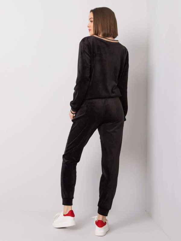 Black velour set Esti RUE PARIS