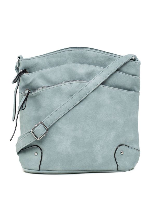 Light blue eco leather bag