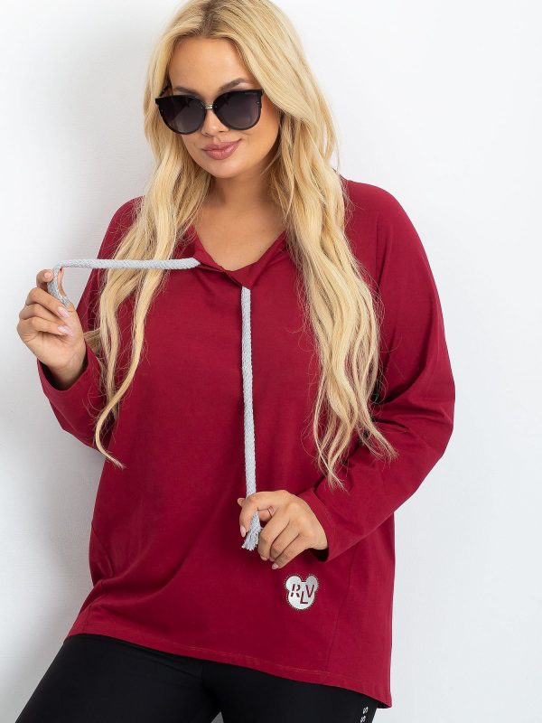 Burgundy tunic plus size Sara