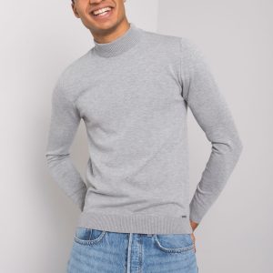 Gray melange sweater for men Daxton LIWALI