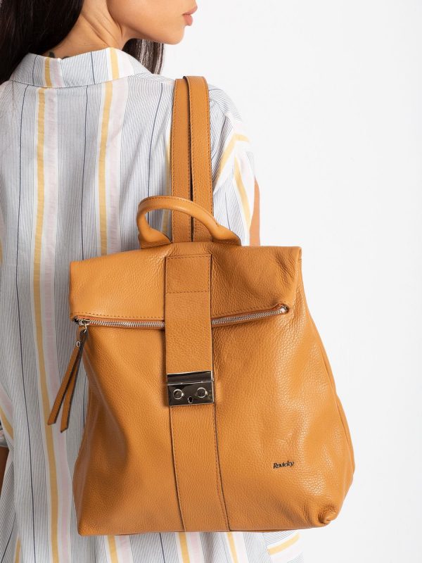 Camel Leather Backpack