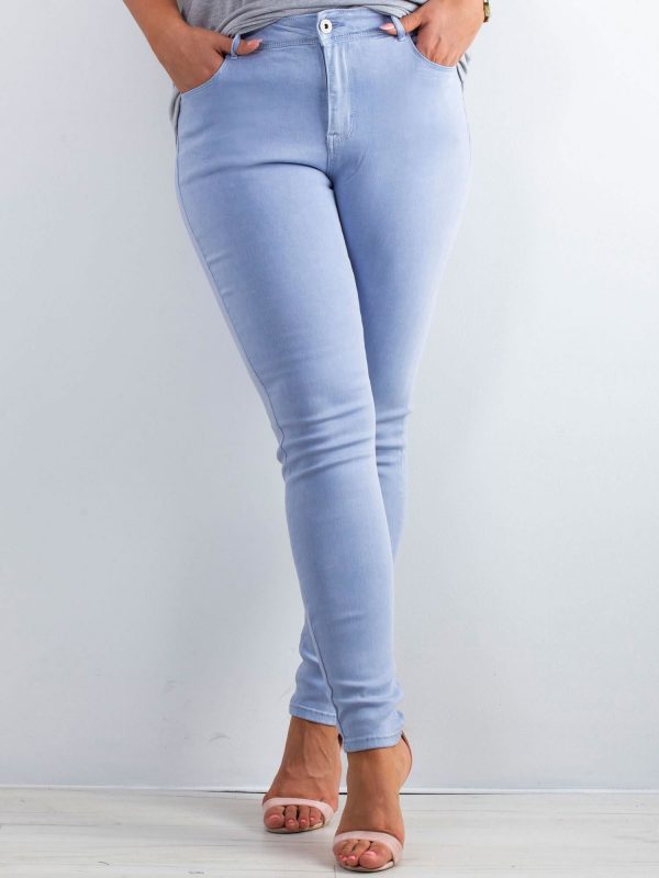 Destiny Plus Size Light Blue Pants