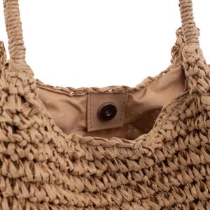 Dark Beige Braided Bag