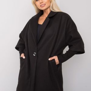 Aliz RUE PARIS black loose coat